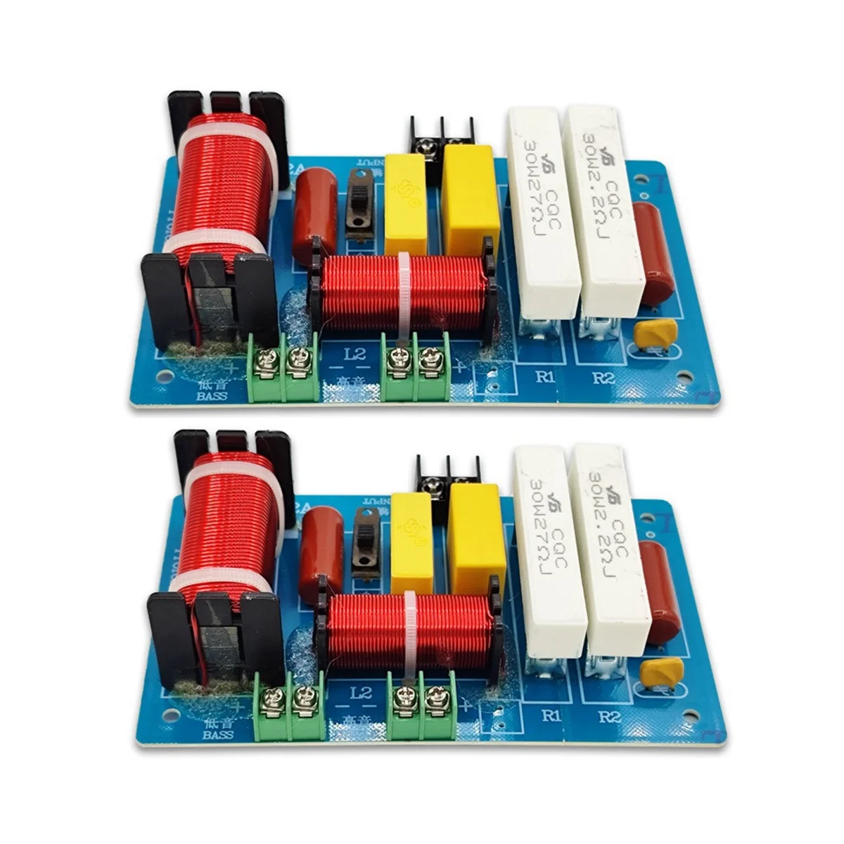 2Pcs PA-2A 2 Ways Speaker Crossover Treble + 450W Pure Bass Subwoofer Frequency Divider Filters DIY for Home
2Pcs PA-2A 2 Ways Speaker Crossover Treble + 450W Pure Bass Subwoofer Frequency Divider Filters DIY for Home