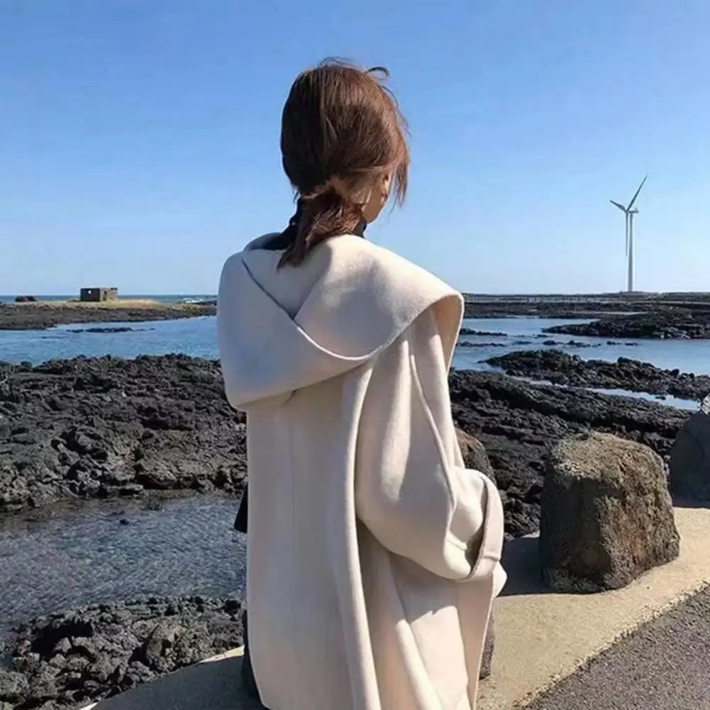 Women Jacket Stylish Mid Length Hooded Women's Overcoat with Warm Thickened Fabric Open Stitch Pockets for Fall Winter Open
Women Jacket Stylish Mid Length Hooded Women's Overcoat with Warm Thickened Fabric Open Stitch Pockets for Fall Winter Open