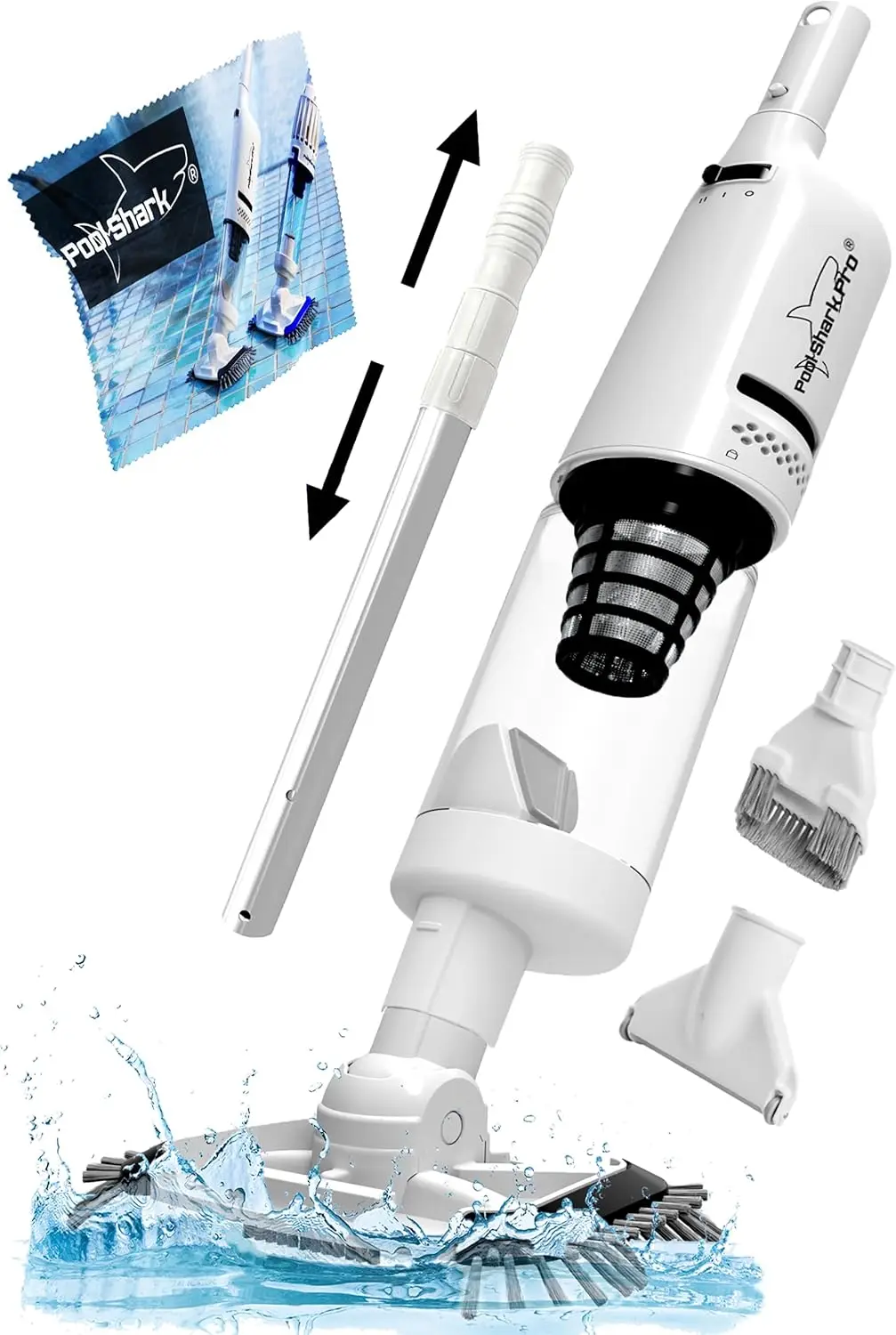 Pool Vacuum 1.5 Hours Strong Suction for Deep pool Cleaning, Handheld Rechargeable Pool Cleaner
Pool Vacuum 1.5 Hours Strong Suction for Deep pool Cleaning, Handheld Rechargeable Pool Cleaner