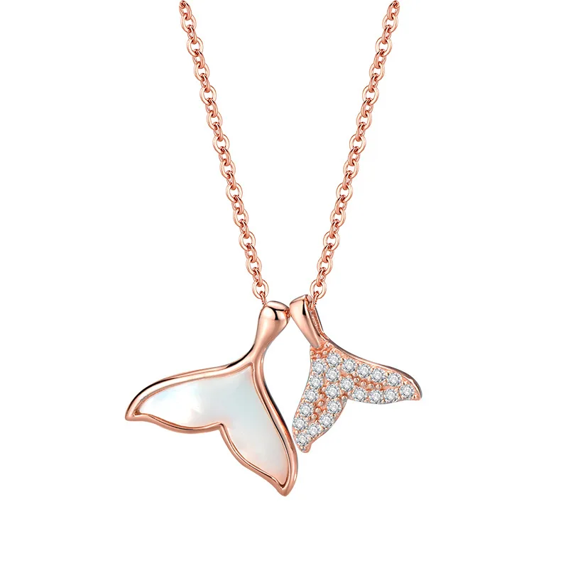 Mermaid Dolphin Tail Pendant Necklace Female Silver 925 Rose Gold Jewelry For Women Fashion Jewelry Fairy Beauty Accessory Gifts
Mermaid Dolphin Tail Pendant Necklace Female Silver 925 Rose Gold Jewelry For Women Fashion Jewelry Fairy Beauty Accessory Gifts