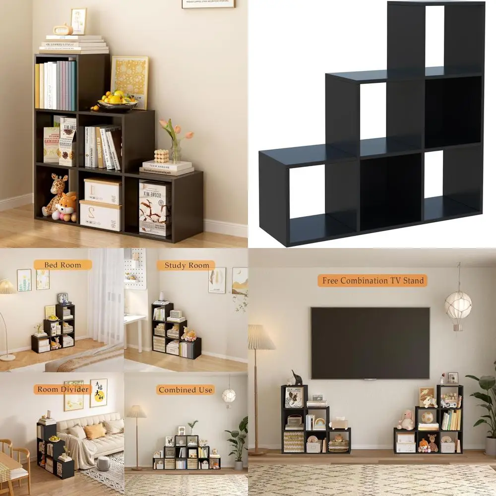 Черный 3-х уровневый L-образный деревянный книжный шкаф-органайзер, двусторонняя полка для хранения кубов на 6 кубов для дома и офиса
Черный 3-х уровневый L-образный деревянный книжный шкаф-органайзер, двусторонняя полка для хранения кубов на 6 кубов для дома и офиса