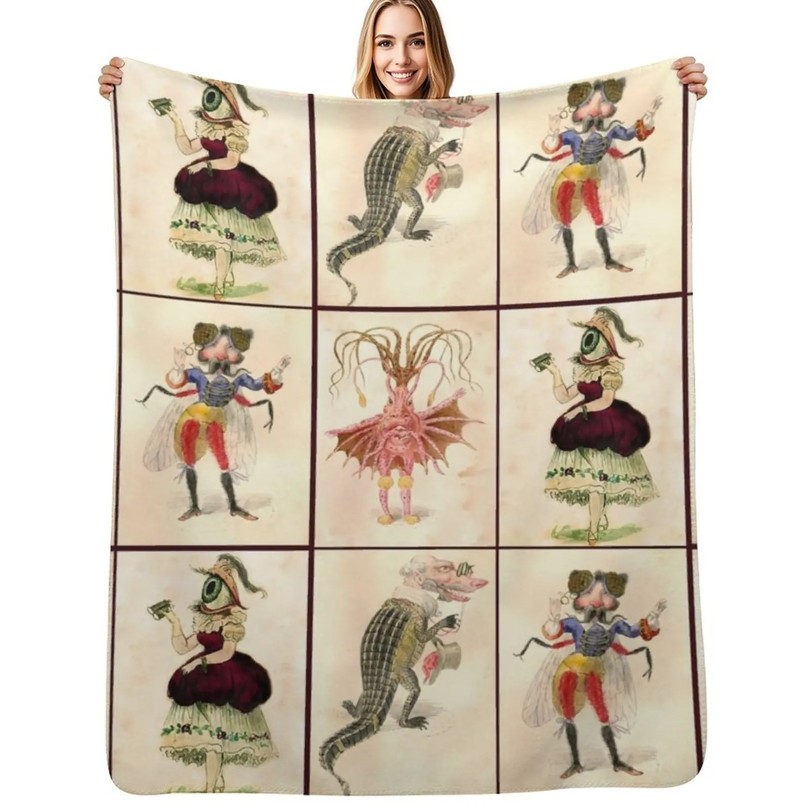 Vintage Mardi Gras Costumes Throw Blanket Compact Warm Blanket for Car Road Trip
Vintage Mardi Gras Costumes Throw Blanket Compact Warm Blanket for Car Road Trip