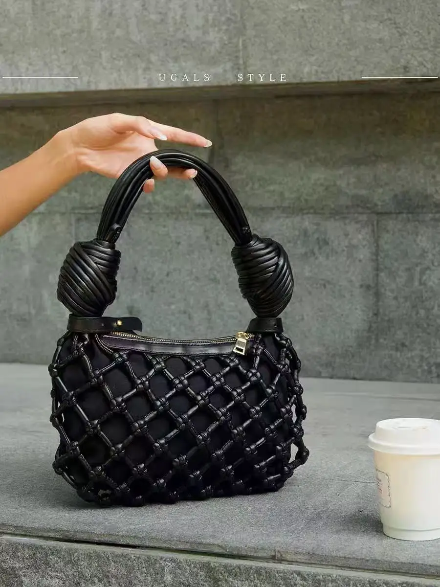 Fashion Knotted Woven Handmade Hobo Bag Textured PU High Quality Women Handbag Luxury Female Clutch Purse Shoulder Crossbody Bag
Fashion Knotted Woven Handmade Hobo Bag Textured PU High Quality Women Handbag Luxury Female Clutch Purse Shoulder Crossbody Bag