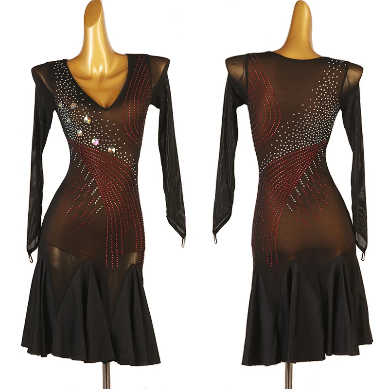 2024 Latin Dance Performance Dress For Women Sexy Perspective Long Sleeved Rhinestones Dress Latin Competition Dress DQL8402
2024 Latin Dance Performance Dress For Women Sexy Perspective Long Sleeved Rhinestones Dress Latin Competition Dress DQL8402
