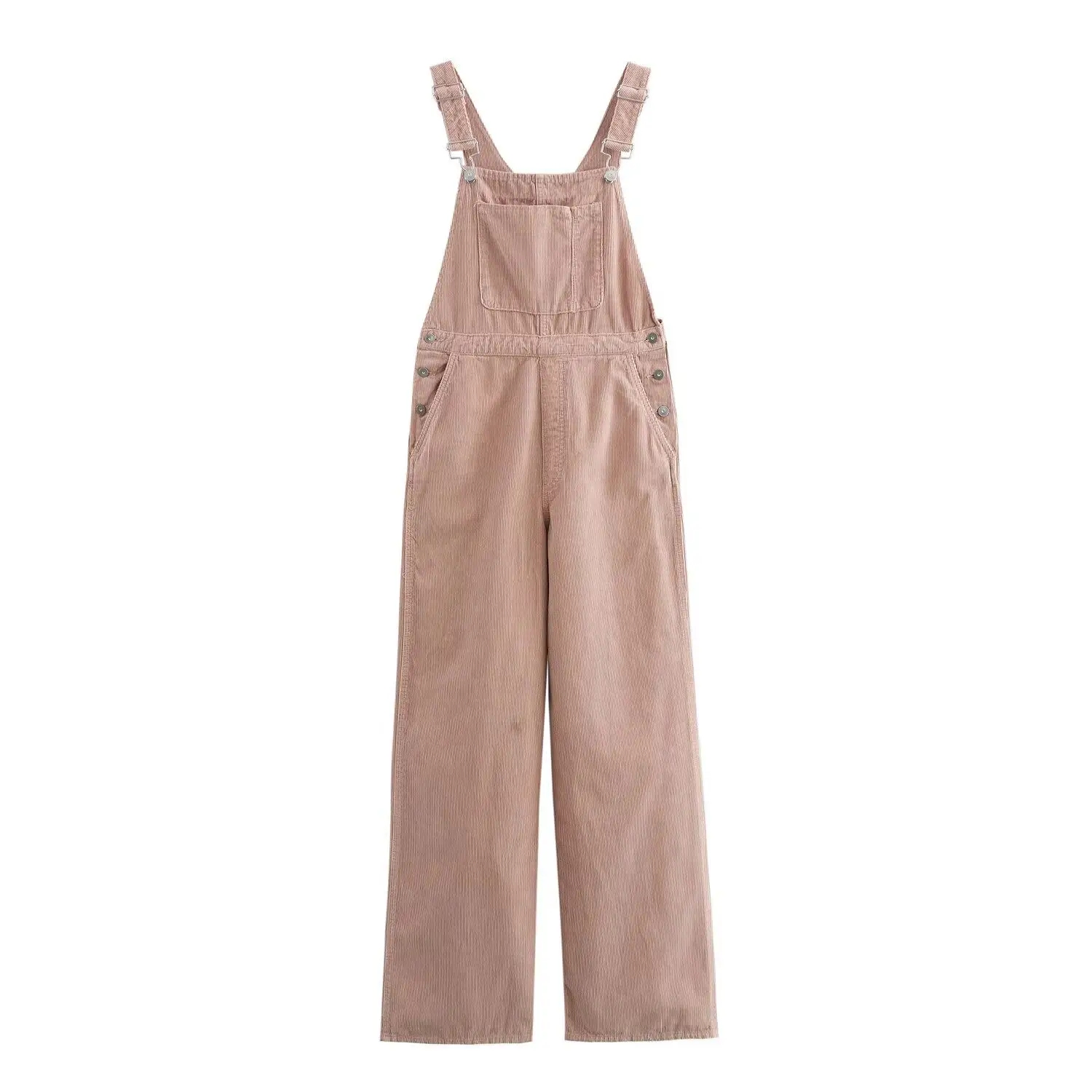 Pink Corduroy Bib Overalls For Women Minimalist Sleeveless Suspender Jumpsuit Spring Autumn Casual Loose Straight Leg Dungarees
Pink Corduroy Bib Overalls For Women Minimalist Sleeveless Suspender Jumpsuit Spring Autumn Casual Loose Straight Leg Dungarees