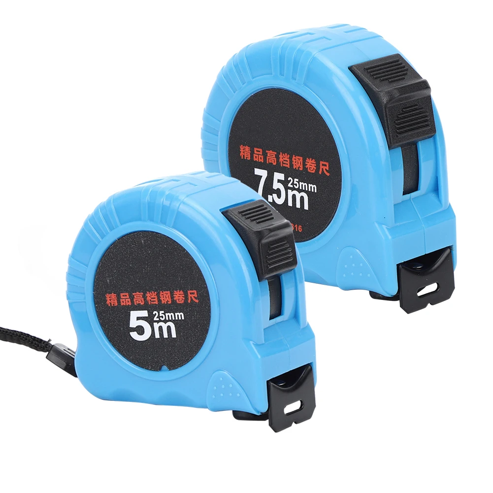 Hand Lock Measure Tape Woodworking Tool Measure Tape Stainless Steel PC Shell Hand Lock Woodworking Measuring Ruler Tool 25mm