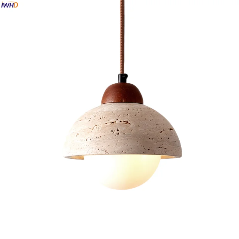 IWHD Yellow Travertine LED Hanging Lamp Bedside Bar House Living Room Decoration Japanese Vintage Pendant Lighting Hanglampen
IWHD Yellow Travertine LED Hanging Lamp Bedside Bar House Living Room Decoration Japanese Vintage Pendant Lighting Hanglampen