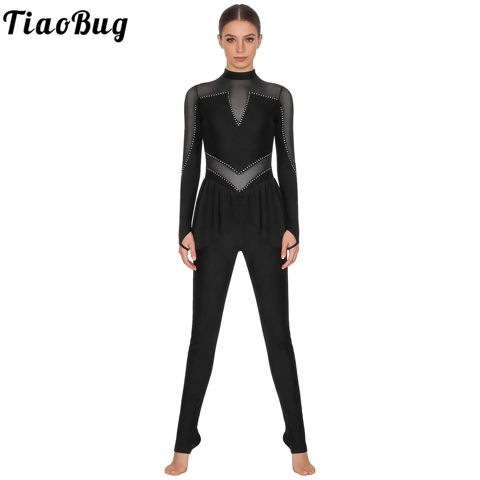 Women Rhythmic Figure Skating Jumpsuits Dress Leotards Shiny Rhinestones Gymnastics Ballet Dance Acrobatics Performance Costumes
Women Rhythmic Figure Skating Jumpsuits Dress Leotards Shiny Rhinestones Gymnastics Ballet Dance Acrobatics Performance Costumes