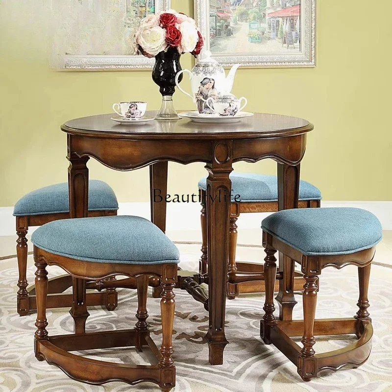 yj7 American Style Solid Wood Round Coffee Table for Living Room, Small Round Coffee Table for Discussion, European Style
yj7 American Style Solid Wood Round Coffee Table for Living Room, Small Round Coffee Table for Discussion, European Style