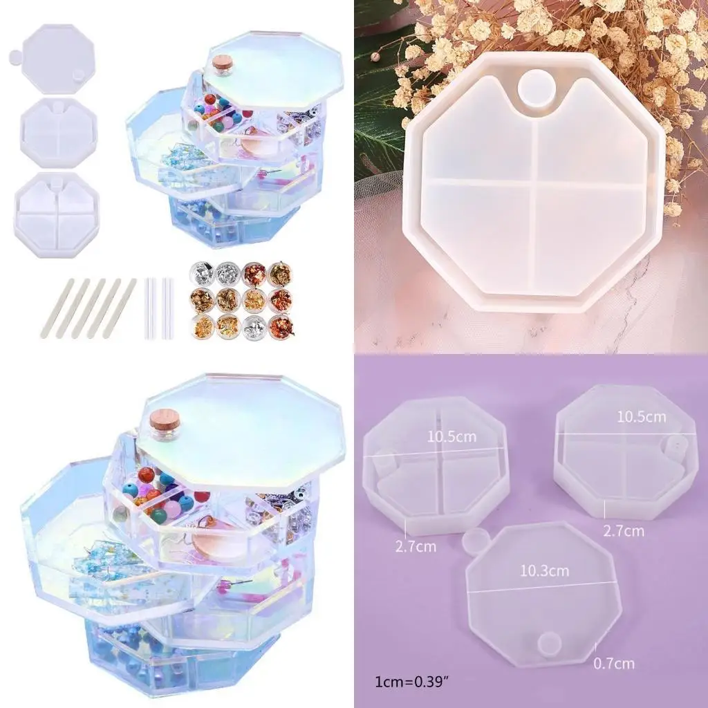 R1WE Silicone Resin Mold DIY Storage Box Casting Molds DIY Craft Mold for Art Craft Making Handmade for Children
R1WE Silicone Resin Mold DIY Storage Box Casting Molds DIY Craft Mold for Art Craft Making Handmade for Children