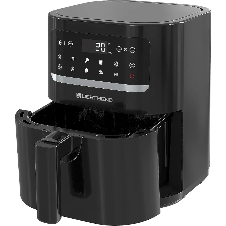 Compact 5-Quart Air Fryer with Digital Controls and LCD Display 10 Cooking Presets Featuring Shake Reminder Nonstick Frying Bas
Compact 5-Quart Air Fryer with Digital Controls and LCD Display 10 Cooking Presets Featuring Shake Reminder Nonstick Frying Bas
