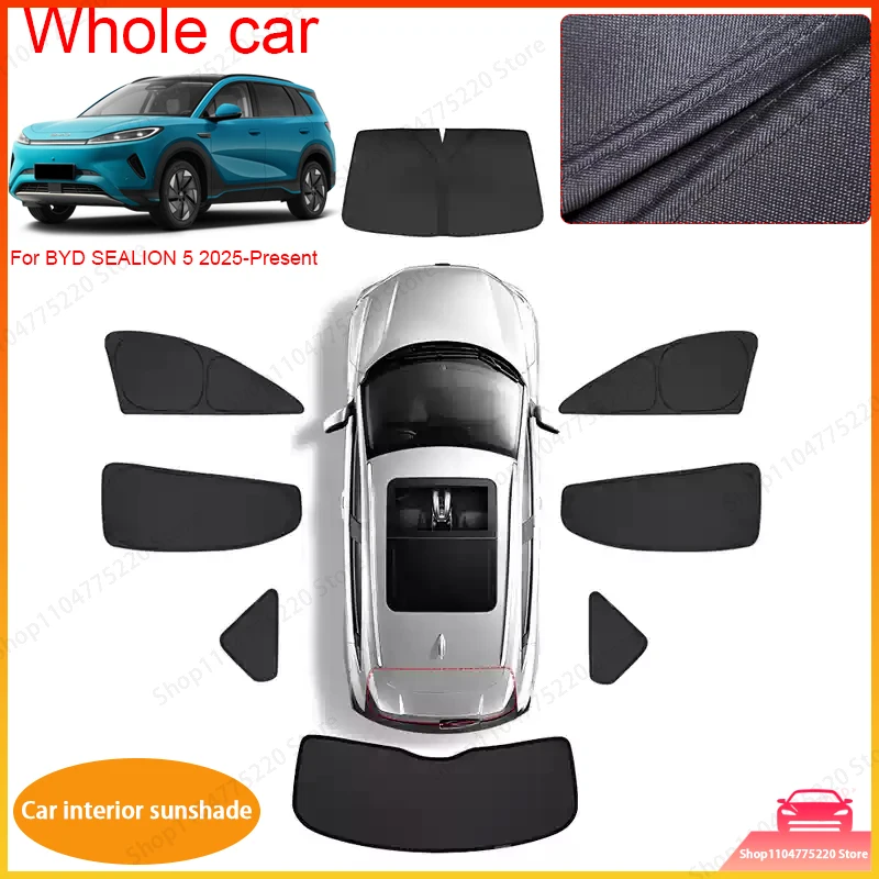 Car Black Window Privacy Sunshade For BYD SEALION 5 2025-Present Auto Anti-UV Heat Insulation Protect Cover Interior Accessory
Car Black Window Privacy Sunshade For BYD SEALION 5 2025-Present Auto Anti-UV Heat Insulation Protect Cover Interior Accessory