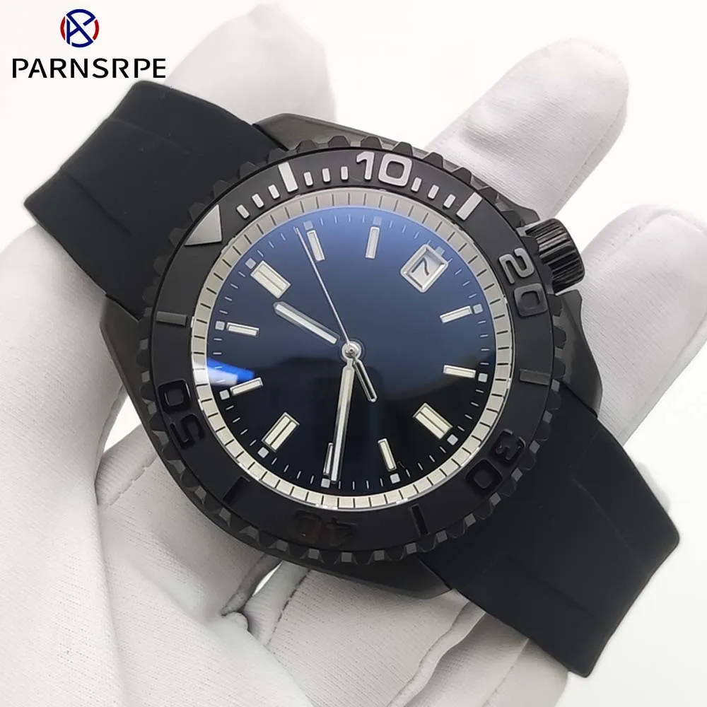 42mm Men's Automatic Mechanical Watch, Black Fashion Business Case, Rubber Strap, NH35 Movement, AR Sapphire Glass
42mm Men's Automatic Mechanical Watch, Black Fashion Business Case, Rubber Strap, NH35 Movement, AR Sapphire Glass