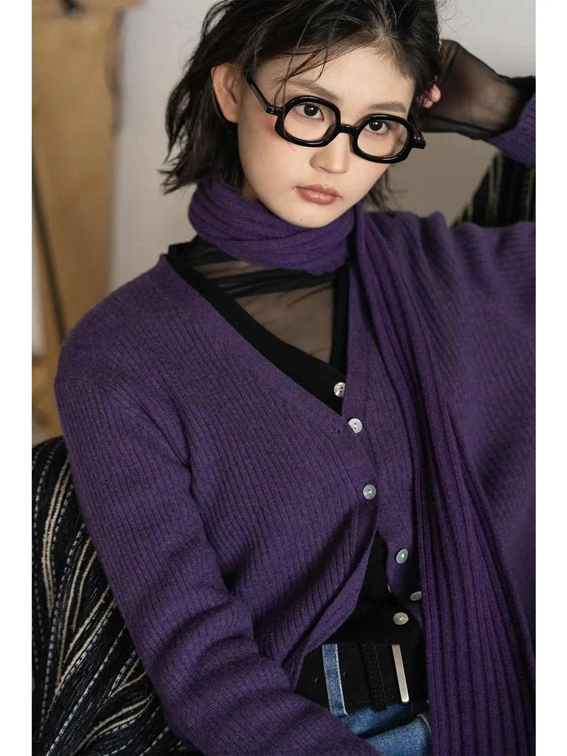 Sli Woolen Knitted V-Ne Sweater Cardigan Classic Horizontal Stripes Full Wool Faionable Ladies' Casual Fit Knitwear
Sli Woolen Knitted V-Ne Sweater Cardigan Classic Horizontal Stripes Full Wool Faionable Ladies' Casual Fit Knitwear