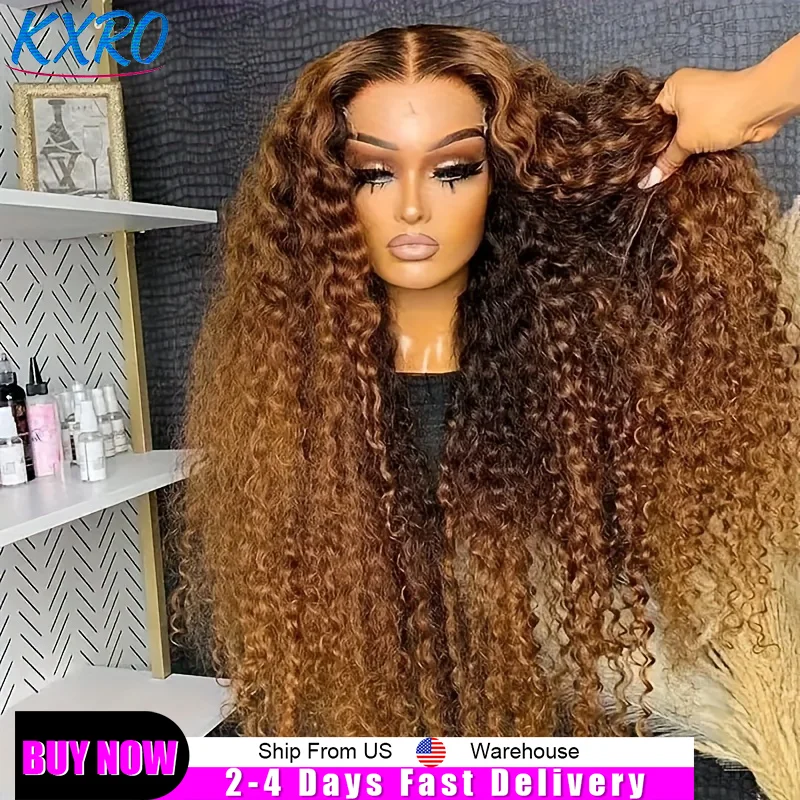 4/ 27 Highlight Honey Brown Curly Transparent HD 13x4 Lace Frontal Real Human Hair Wigs Ombre Color Deep Water Wave Full Wigs
4/ 27 Highlight Honey Brown Curly Transparent HD 13x4 Lace Frontal Real Human Hair Wigs Ombre Color Deep Water Wave Full Wigs