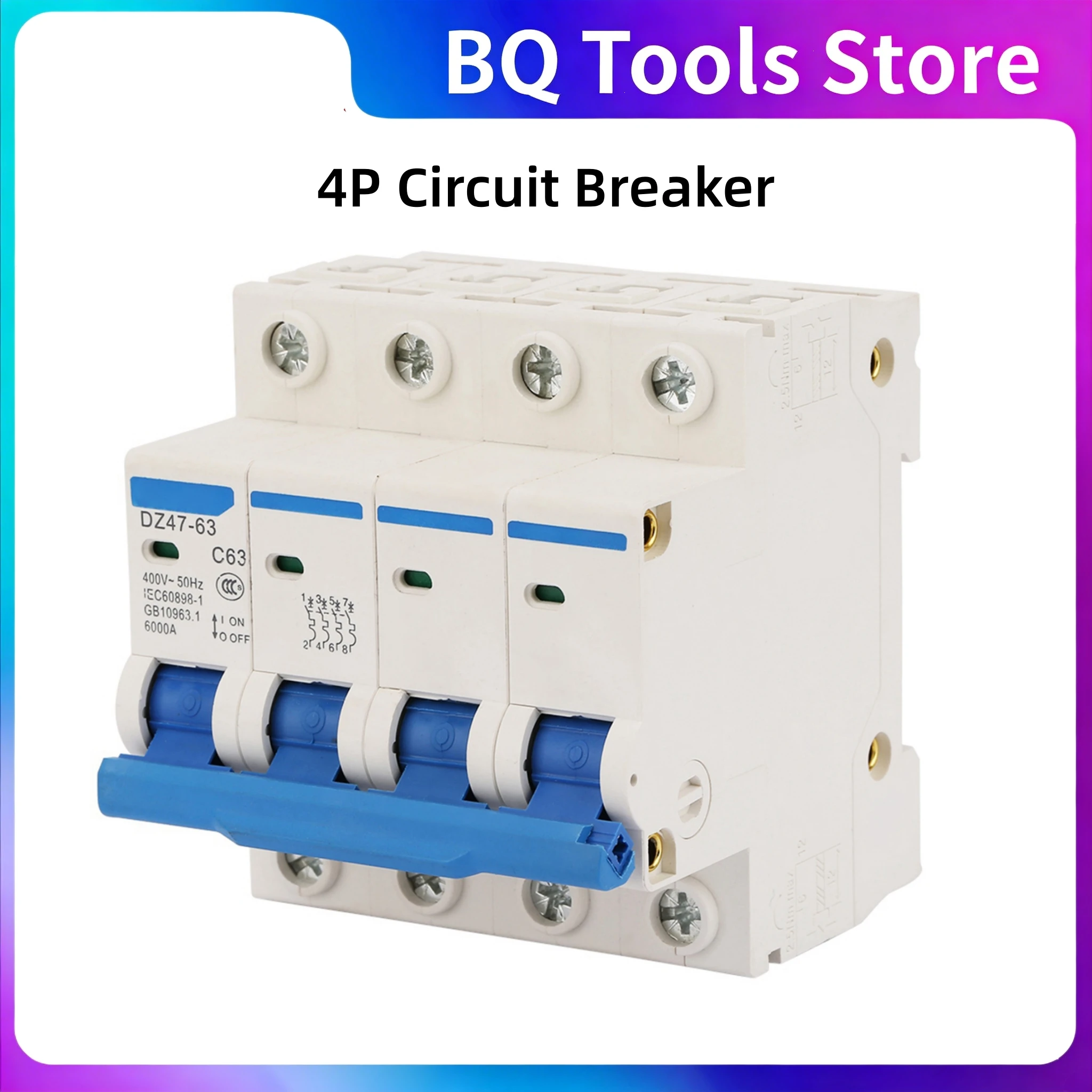 Leakage DZ47‑63 4P Residual Current Circuit Breaker 400V/63A Air Residual Current Circuit Breaker
Leakage DZ47‑63 4P Residual Current Circuit Breaker 400V/63A Air Residual Current Circuit Breaker