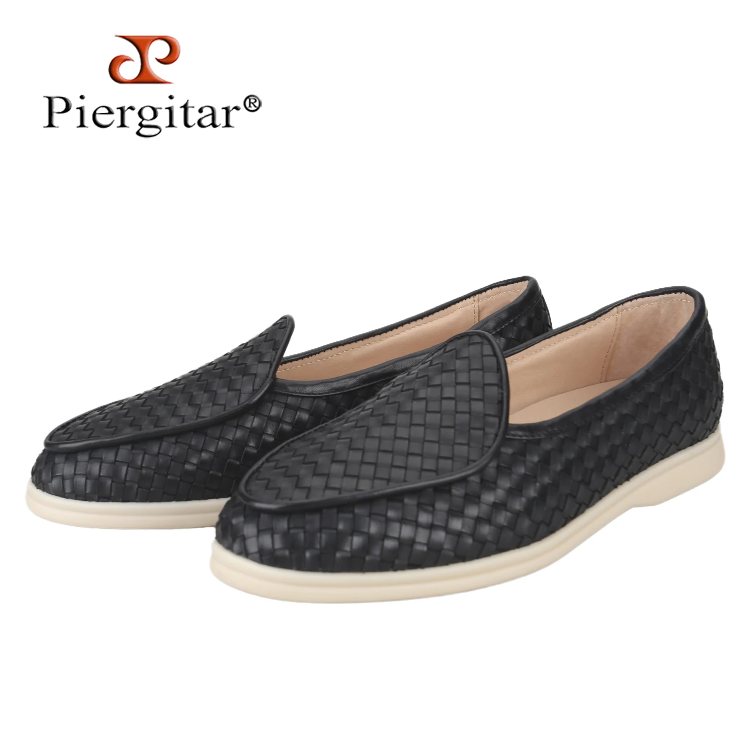 Piergitar 2026 Handcrafted Woven Leather Men's Slip-On Shoes Italian Luxury Classic Model Summer Walk Loafers Off-White Sole
Piergitar 2026 Handcrafted Woven Leather Men's Slip-On Shoes Italian Luxury Classic Model Summer Walk Loafers Off-White Sole