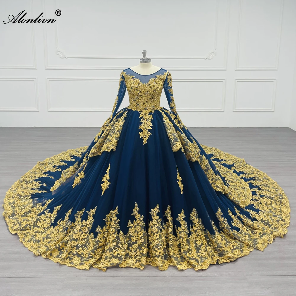 Alonlivn Luxury Shiny Lace Ball Gown Wedding Dresses Scoop Full Sleeves Unique Bridal Skirts
Alonlivn Luxury Shiny Lace Ball Gown Wedding Dresses Scoop Full Sleeves Unique Bridal Skirts