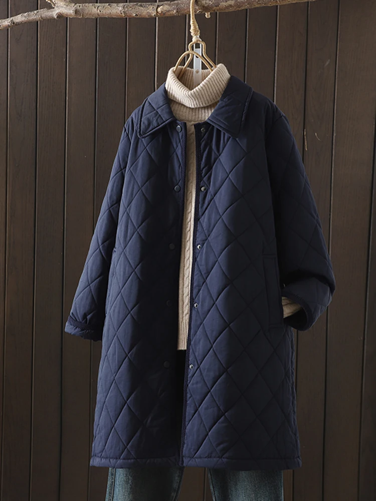 Женская легкая свободная куртка из хлопка с пуховым наполнителем, средней длины, модная зимняя верхняя одежда в стиле ретро с пуговицами и декоративными элементами
Женская легкая свободная куртка из хлопка с пуховым наполнителем, средней длины, модная зимняя верхняя одежда в стиле ретро с пуговицами и декоративными элементами