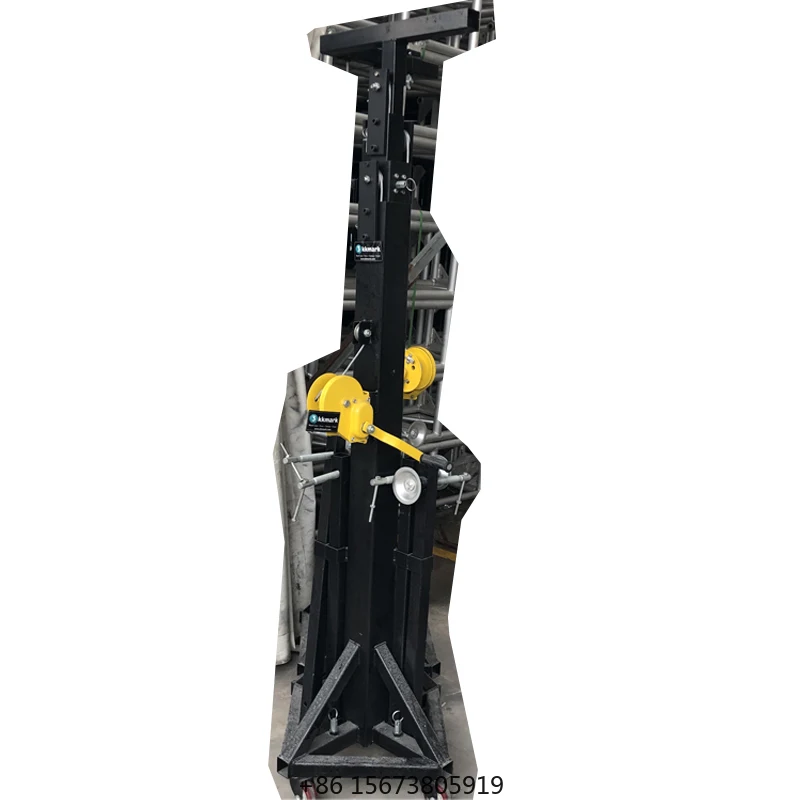 Система подъема для лайнер-арей KKMARK Heavy Duty 6м: телескопическая стойка-тренога с ручным приводом
Система подъема для лайнер-арей KKMARK Heavy Duty 6м: телескопическая стойка-тренога с ручным приводом