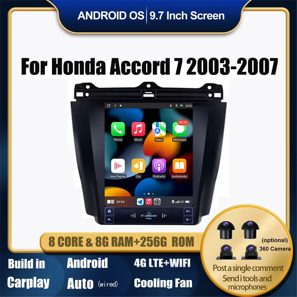 9.7 Inch Screen For Honda Accord 7 2003 2004 2005 2006 2007 Android 14 Car Radio Navigation GPS Multimedia Video Player Stereo
9.7 Inch Screen For Honda Accord 7 2003 2004 2005 2006 2007 Android 14 Car Radio Navigation GPS Multimedia Video Player Stereo