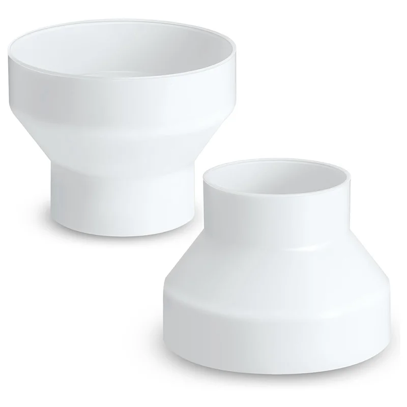 2 Pcs 6 to 4 Inch Duct Reducer Increaser ABS Air Duct Adapter Duct Fan or Dryer Vent Adapter Pipe Connector, White
2 Pcs 6 to 4 Inch Duct Reducer Increaser ABS Air Duct Adapter Duct Fan or Dryer Vent Adapter Pipe Connector, White