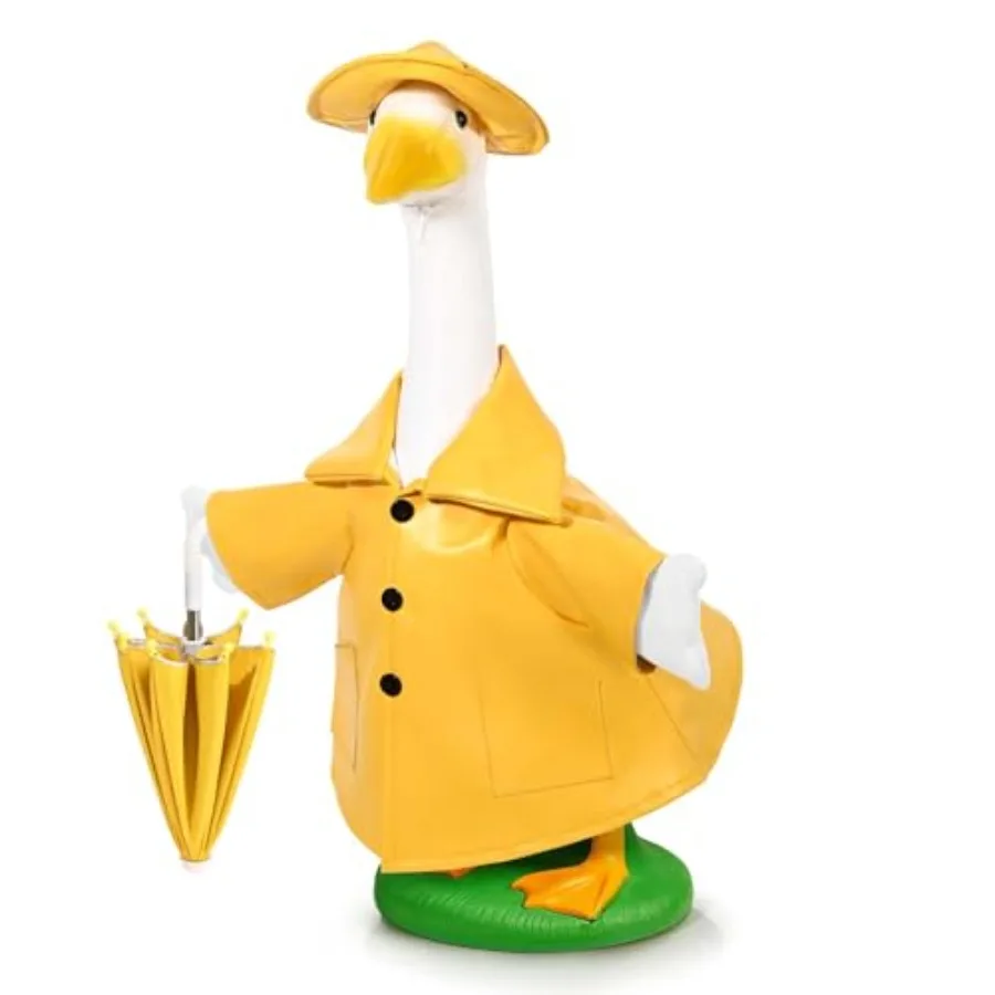 Summer Goose Outfits Porch Goose Raincoat Outfit Lawn Goose Raincoat Clothes with Umbrella Hat Fits 23" Geese Statue for Summer
Summer Goose Outfits Porch Goose Raincoat Outfit Lawn Goose Raincoat Clothes with Umbrella Hat Fits 23" Geese Statue for Summer