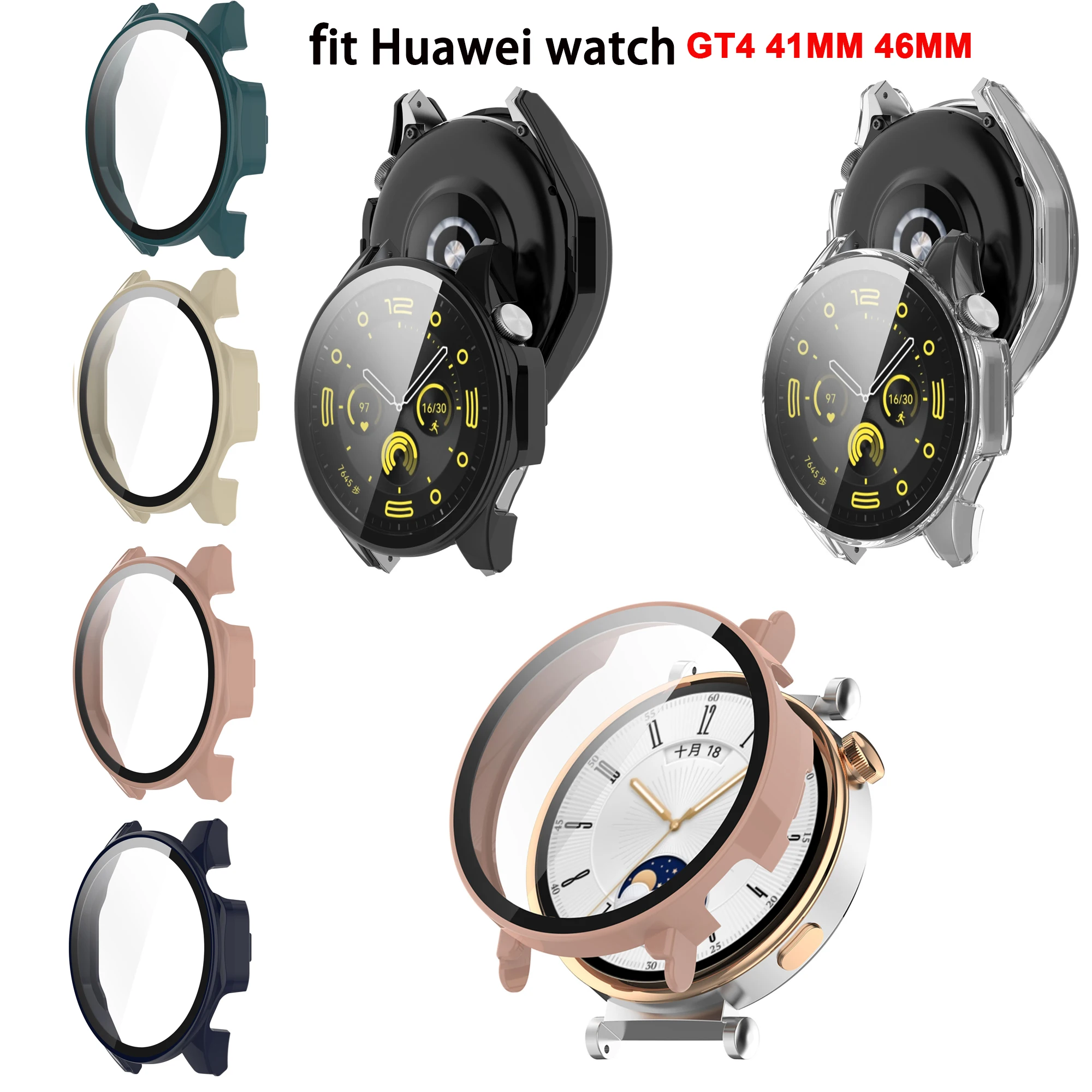 Screen Protector For Huawei GT4 41mm 46mm GT 4 Honor Watch Hard PC Frame Bumper Cover Case + HD Slim Tempered Glass Anti-scratch
Screen Protector For Huawei GT4 41mm 46mm GT 4 Honor Watch Hard PC Frame Bumper Cover Case + HD Slim Tempered Glass Anti-scratch