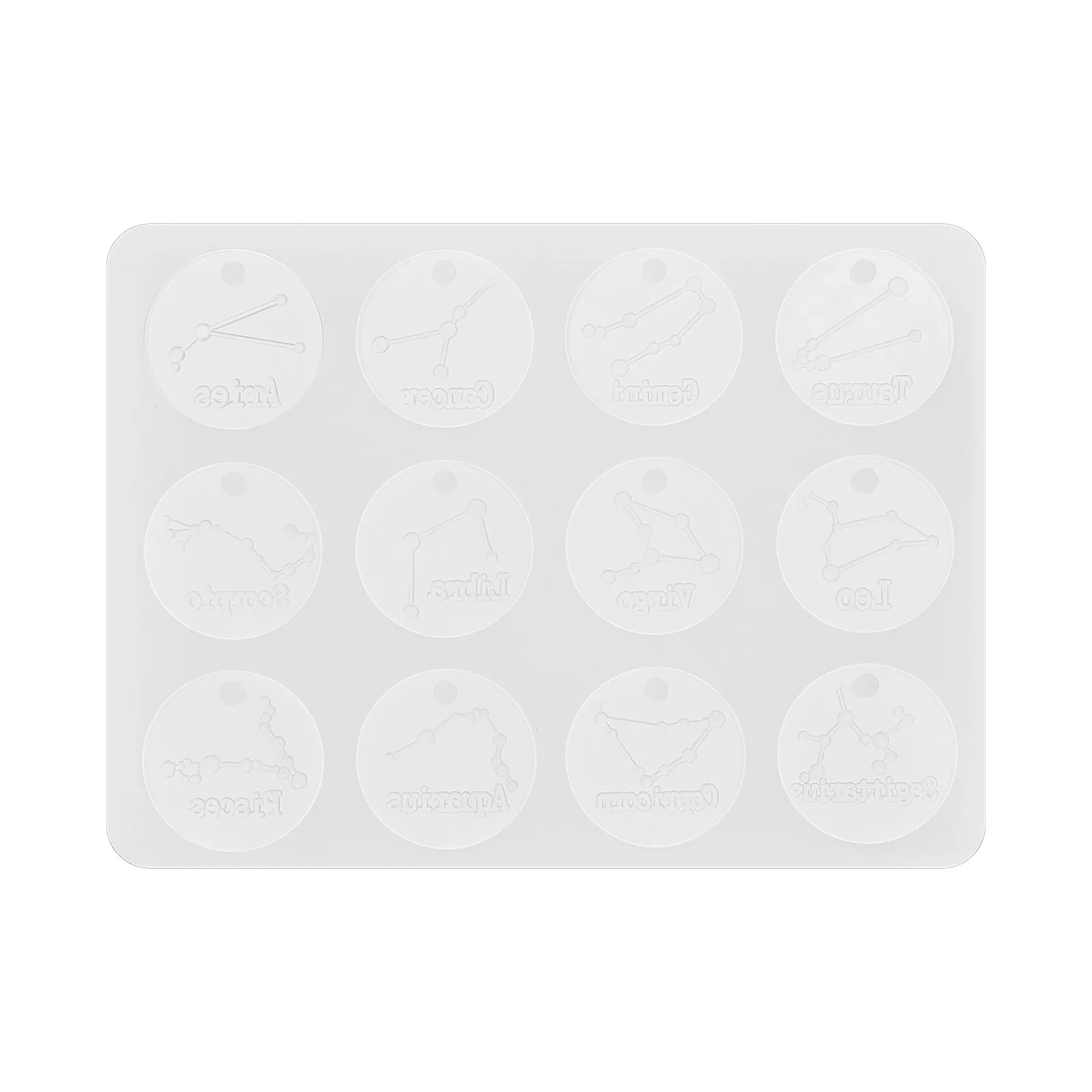 12-Piece Twelve Zodiac Silicone Jewelry Mold for DIY Epoxy Resin Pendant Making Reusable Tear-Resistant Craft
12-Piece Twelve Zodiac Silicone Jewelry Mold for DIY Epoxy Resin Pendant Making Reusable Tear-Resistant Craft