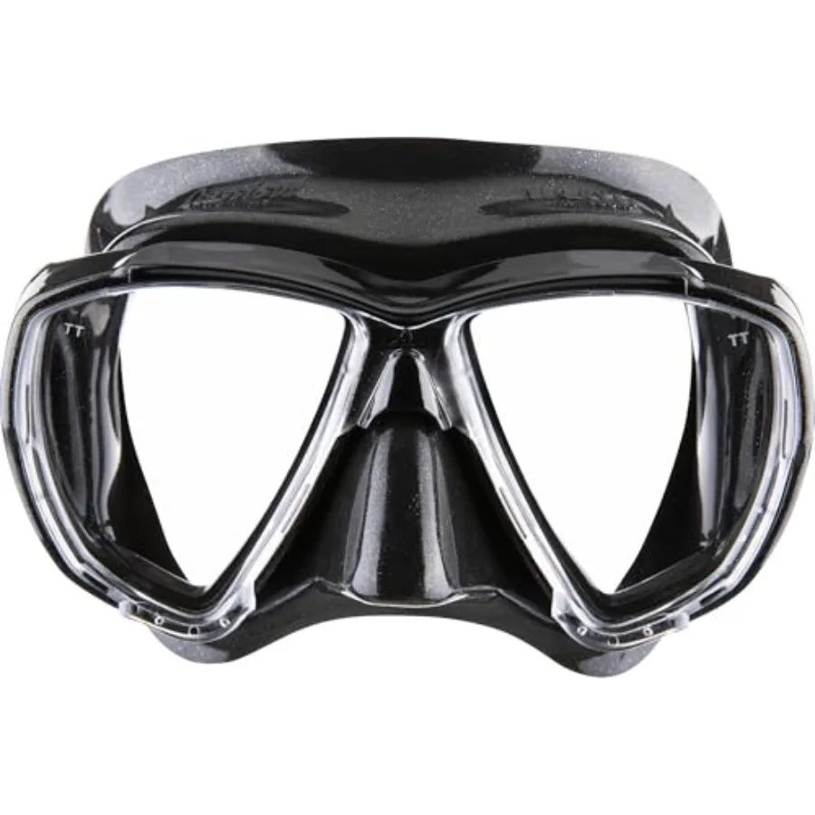 Scuba diving mask with inclined lens for adults optical lenses available big eyes design black silicone skirt Italian-made prem
Scuba diving mask with inclined lens for adults optical lenses available big eyes design black silicone skirt Italian-made prem