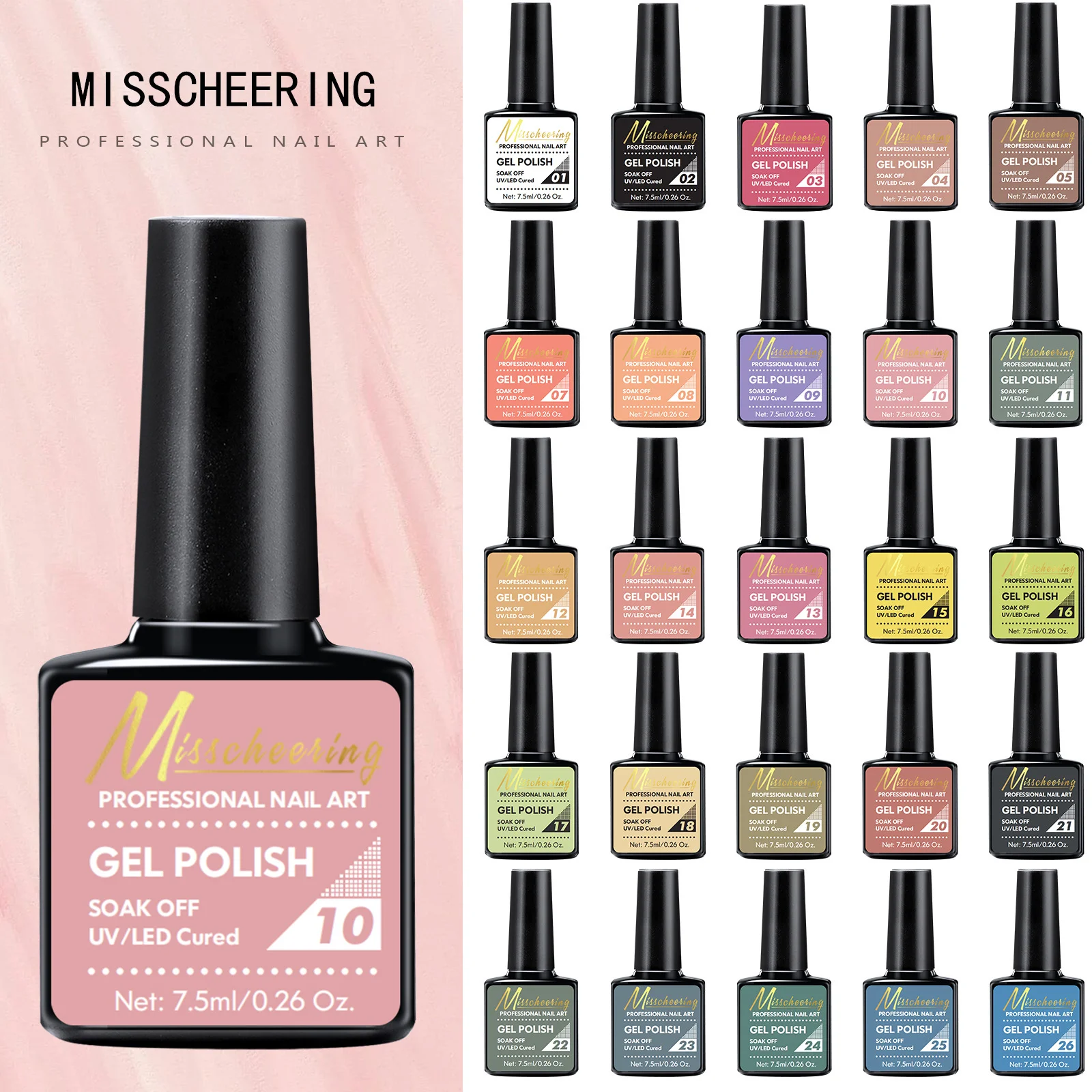 Gel Nail Polish, UV LED Soak Off Nail Gel, Professional Manicure Set for Salon Nail Art
Gel Nail Polish, UV LED Soak Off Nail Gel, Professional Manicure Set for Salon Nail Art
