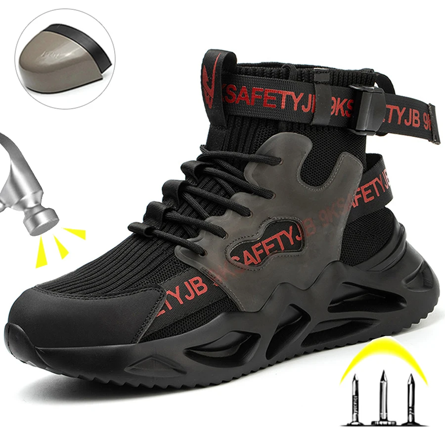 Высокие рабочие ботинки со стальным носком Black Up, защитная защитная обувь для мужчин, легкие дышащие строительные рабочие ботинки для мужчин
Высокие рабочие ботинки со стальным носком Black Up, защитная защитная обувь для мужчин, легкие дышащие строительные рабочие ботинки для мужчин