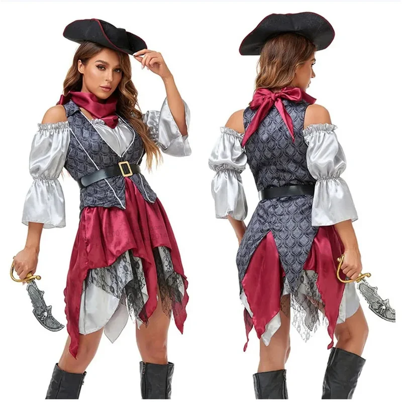 2022 Female Caribbean Pirates Captain Costume Cosplay Halloween for Women Uniforms Carnival Party Costumes Fancy Dresses
2022 Female Caribbean Pirates Captain Costume Cosplay Halloween for Women Uniforms Carnival Party Costumes Fancy Dresses