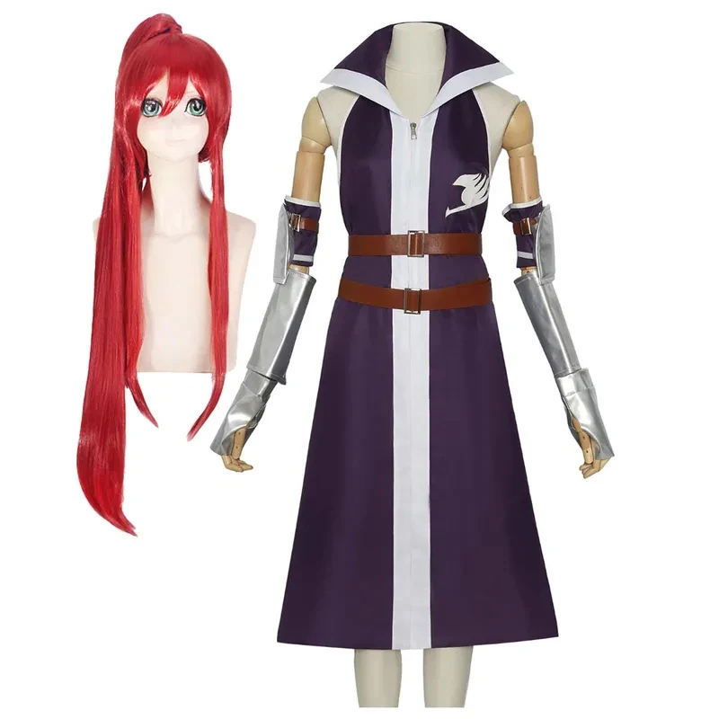 Halloween Role-Playing Dress up Women Anime Erza Scarlet Cosplay Purple Costume Or Wig fg8'.
Halloween Role-Playing Dress up Women Anime Erza Scarlet Cosplay Purple Costume Or Wig fg8'.