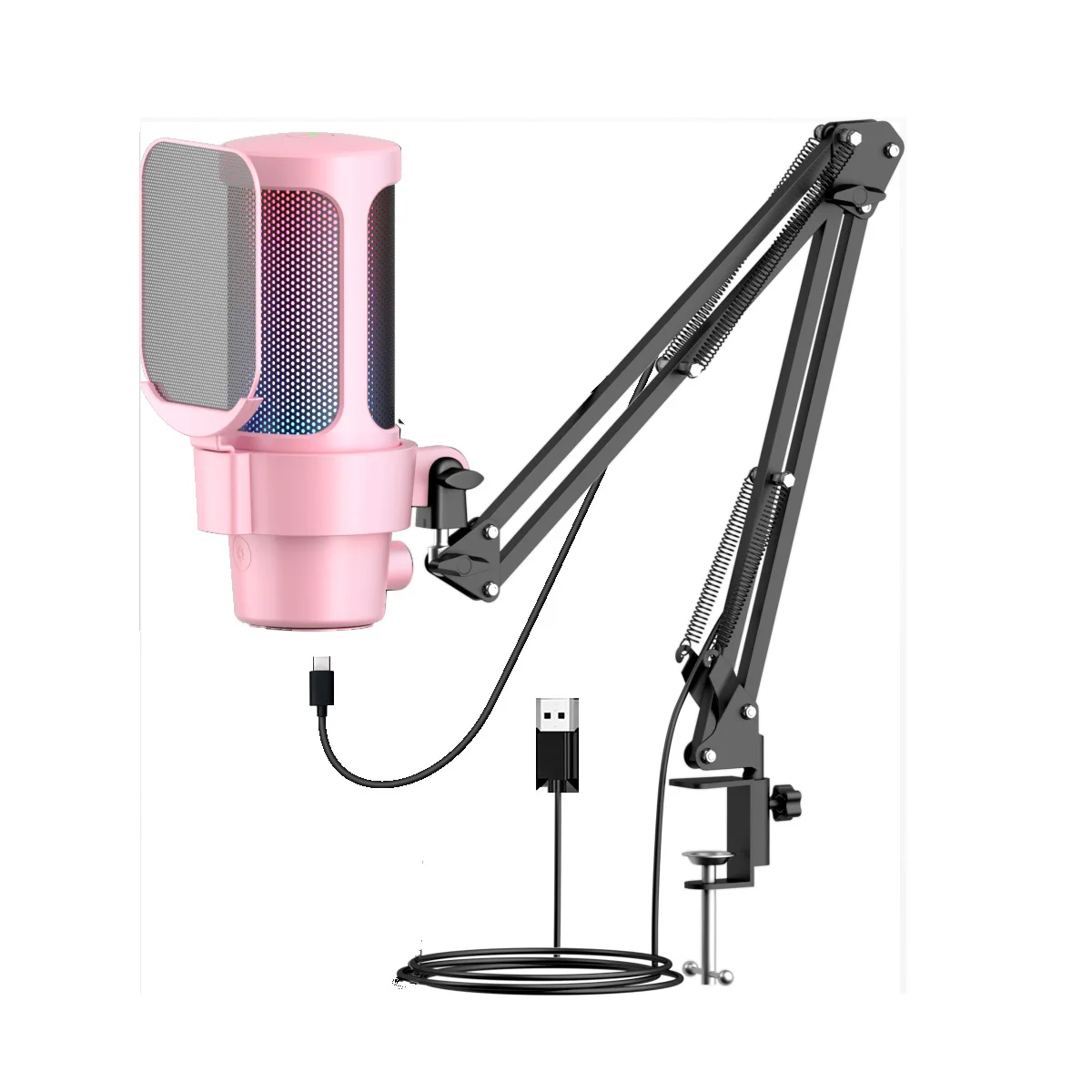 Recording Microphone with Adjustable Arm Suitable for Live Streaming, Gaming and Mobile Recording
Recording Microphone with Adjustable Arm Suitable for Live Streaming, Gaming and Mobile Recording