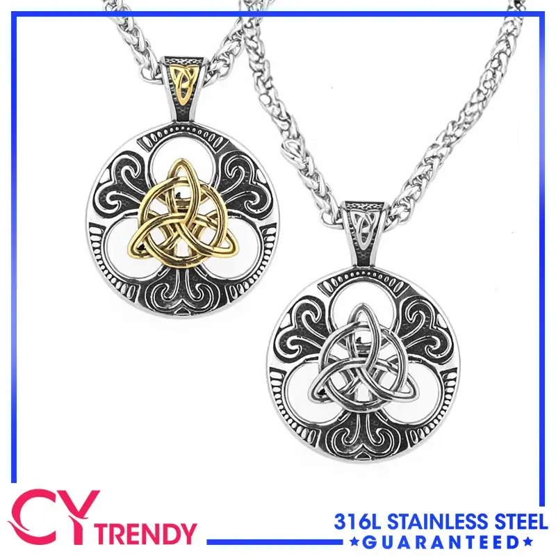 Fashion Round Brand Retro Fashion Men's Viking Ireland Concentric Knot Stainless Steel Pendant Necklace
Fashion Round Brand Retro Fashion Men's Viking Ireland Concentric Knot Stainless Steel Pendant Necklace
