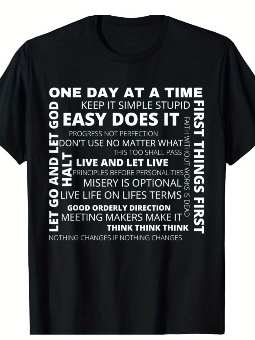 NEW LIMITED Recovery AA Sayings And Slogans One Day At A Time NA T-Shirt, Regular-Fit, Family T-shirt
NEW LIMITED Recovery AA Sayings And Slogans One Day At A Time NA T-Shirt, Regular-Fit, Family T-shirt