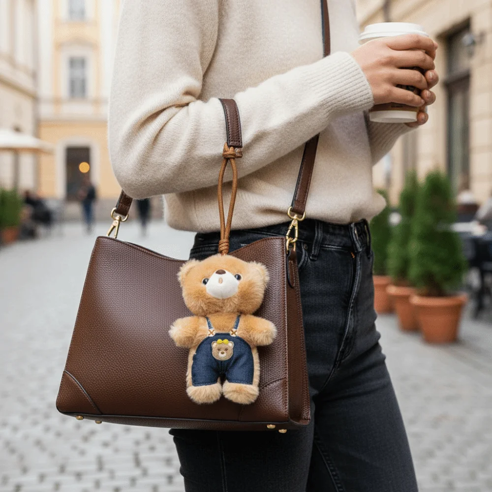 Fashione PP Cotton Bear Pendant Cartoon Cotton Little Bear Pendant Soft Animal Little Bear Key Ring Birthday Gift
Fashione PP Cotton Bear Pendant Cartoon Cotton Little Bear Pendant Soft Animal Little Bear Key Ring Birthday Gift