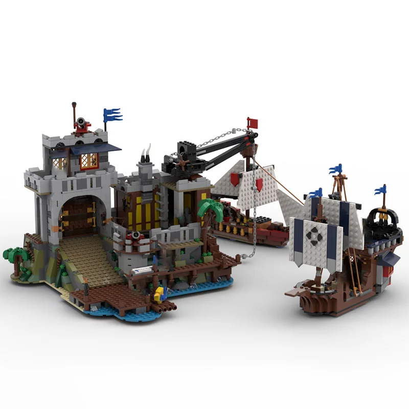 Строительные блоки MOC, средневековая модель гавани, 2523 предмета, декоративная сборка, набор игрушек в качестве праздничного подарка, подходящего для всех энтузиастов
Строительные блоки MOC, средневековая модель гавани, 2523 предмета, декоративная сборка, набор игрушек в качестве праздничного подарка, подходящего для всех энтузиастов