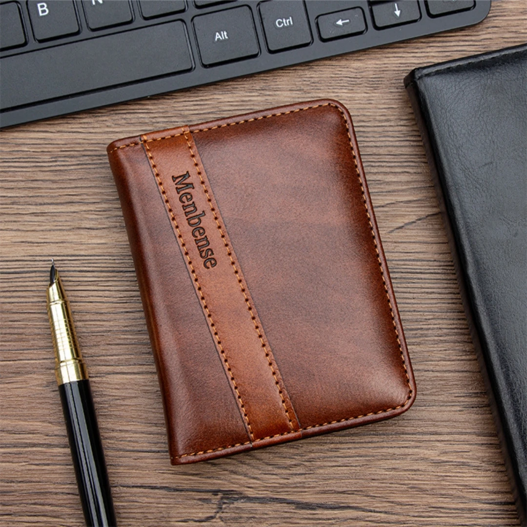 Men's Slim PU Leather Wallet RFID Blocking Card Holder with ID Window Minimalist Bifold Wallet Gift for Father's Day Birthday
Men's Slim PU Leather Wallet RFID Blocking Card Holder with ID Window Minimalist Bifold Wallet Gift for Father's Day Birthday