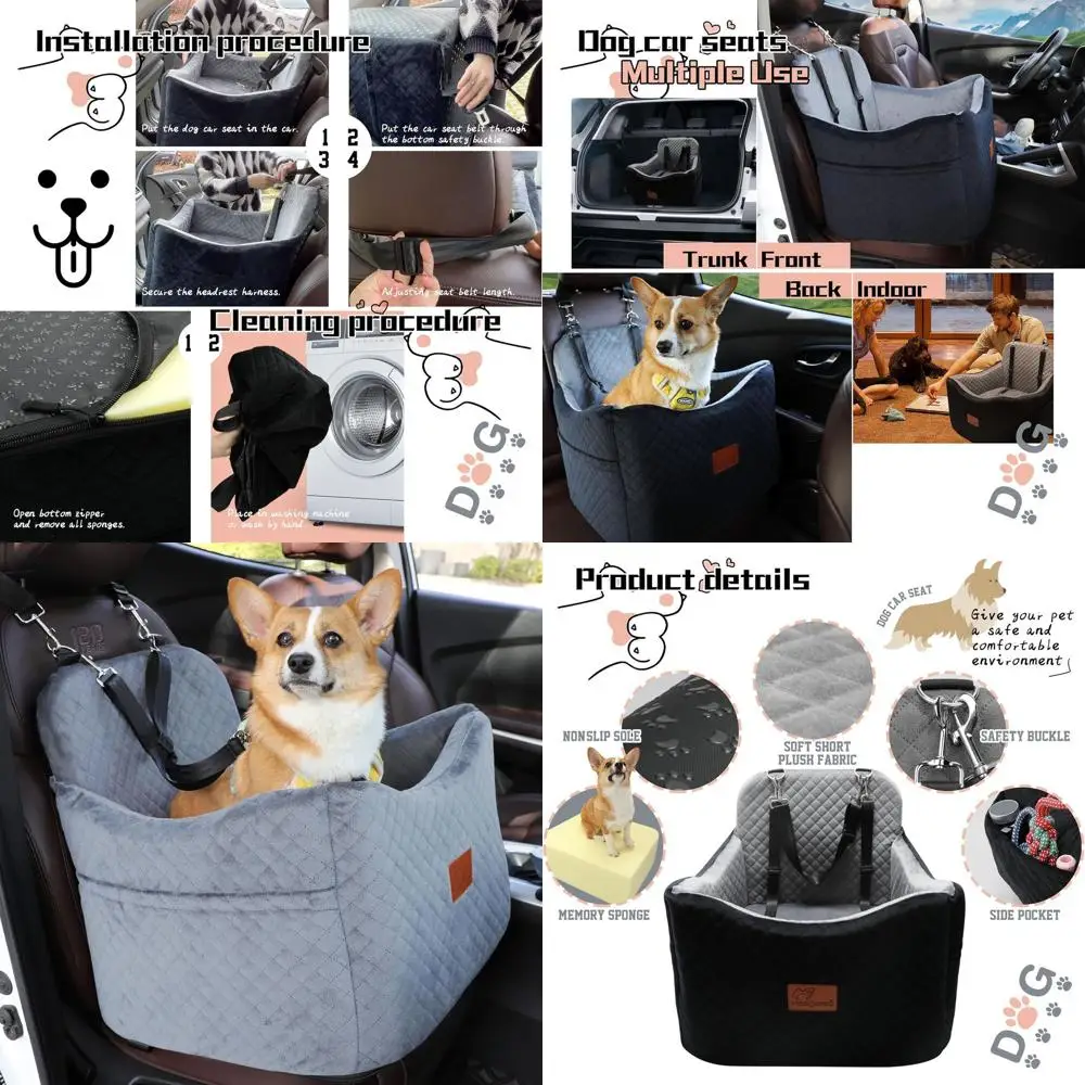 Pet Booster Seat with Safety Strap, Soft Fabric and Memory Foam, Non-Slip & Washable for Dogs under 35lbs, Ideal for Cars and SU
Pet Booster Seat with Safety Strap, Soft Fabric and Memory Foam, Non-Slip & Washable for Dogs under 35lbs, Ideal for Cars and SU
