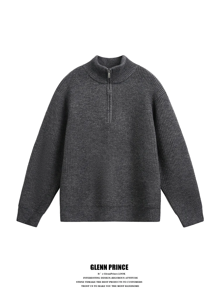 GPstudio High Collar f Zip Pure Color Men's Knitwear Simple Design Casual Sle Autumn Trendy Cleanfit Knitted Sweater
GPstudio High Collar f Zip Pure Color Men's Knitwear Simple Design Casual Sle Autumn Trendy Cleanfit Knitted Sweater