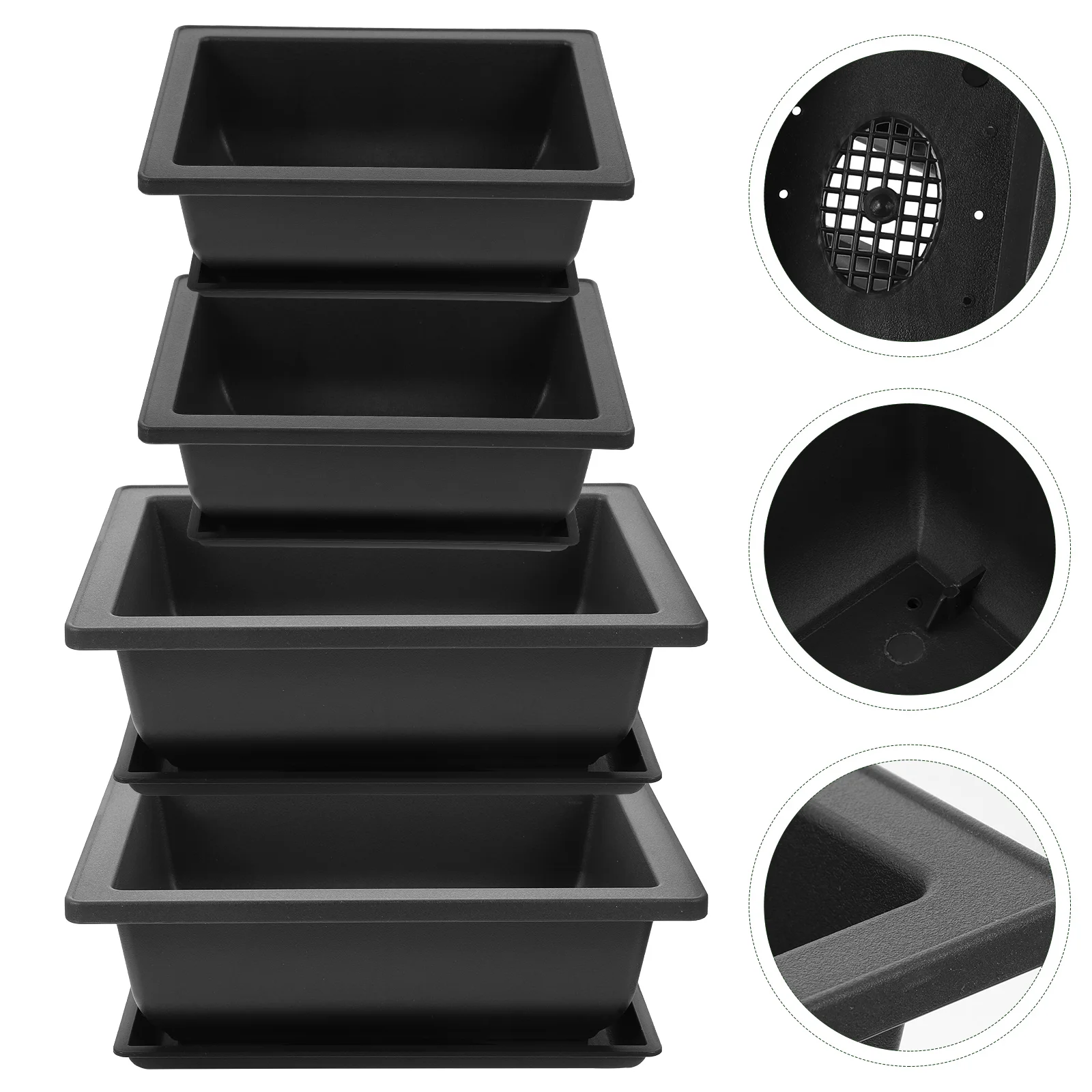 8 Sets Flowerpot Bonsai Office Box Rectangular Large Plastic Planter Ornament with Tray
8 Sets Flowerpot Bonsai Office Box Rectangular Large Plastic Planter Ornament with Tray