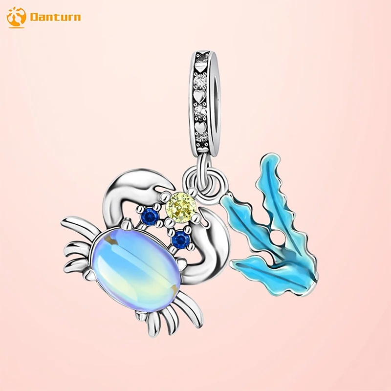Danturn 925 Sterling Silver Original Beads Crabs and Seaweed Dangle Charm fit Snake Chain Bracelet Fashion Women Jewelry Making
Danturn 925 Sterling Silver Original Beads Crabs and Seaweed Dangle Charm fit Snake Chain Bracelet Fashion Women Jewelry Making
