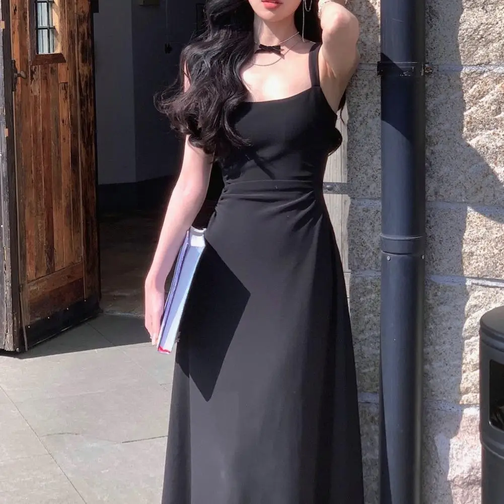 Square Neckline Women Dress Elegant Maxi Dress for Evening Parties with Square Neckline High Waist A-line Pleated Design Solid
Square Neckline Women Dress Elegant Maxi Dress for Evening Parties with Square Neckline High Waist A-line Pleated Design Solid