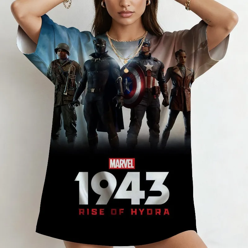 Marvel 1943 Rise of Hydra Printed Women's T-Shirt Summer Fashion Street Style Party Look Casual Daily Wear Oversized Graphic Tee
Marvel 1943 Rise of Hydra Printed Women's T-Shirt Summer Fashion Street Style Party Look Casual Daily Wear Oversized Graphic Tee
