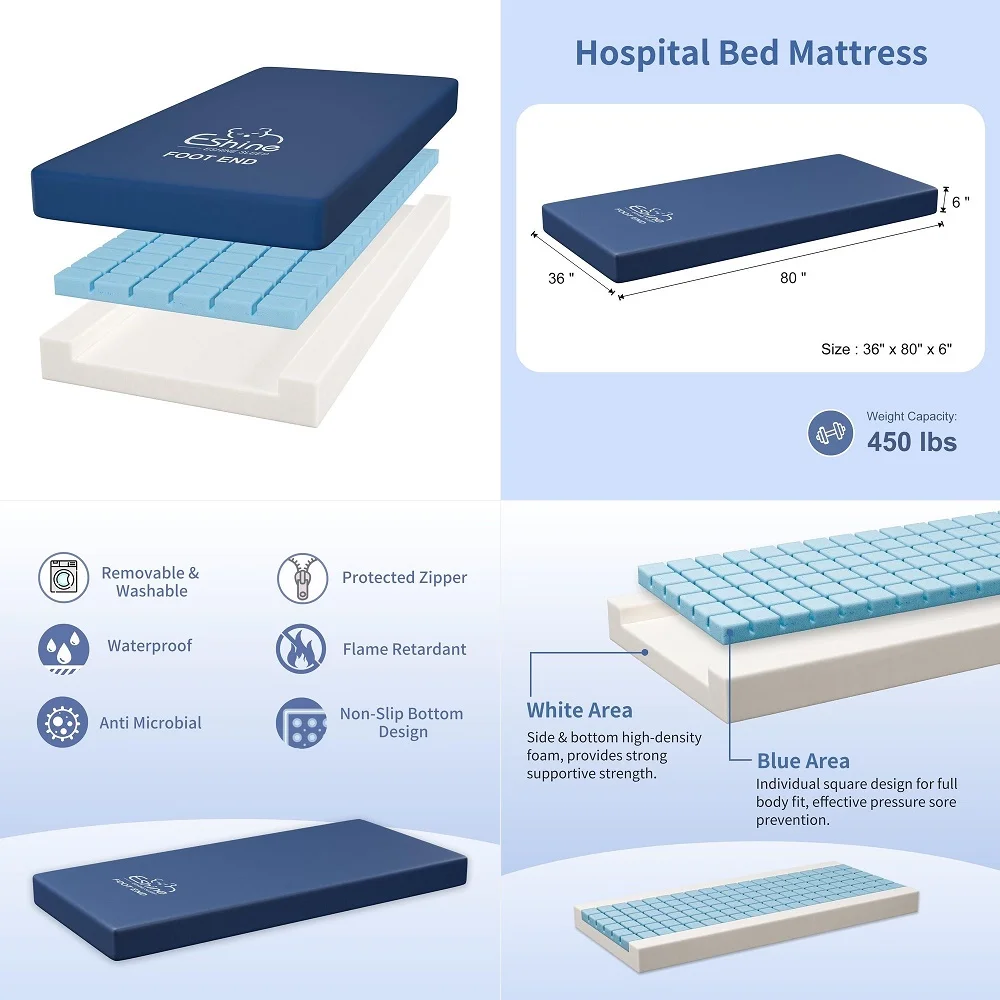 Green Tea Memory Foam Mattress, Medium Firm, Zoned Pressure Relief 48x75
Green Tea Memory Foam Mattress, Medium Firm, Zoned Pressure Relief 48x75