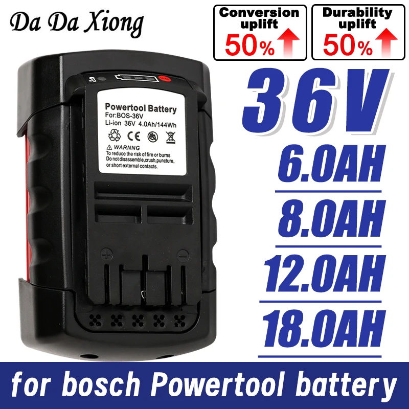 Высокоемкостный литий-ионный аккумулятор 36В 18000мАч для Bosch BAT810 BAT836 BAT840 GBH36V-Li, сменный аккумулятор для электроинструмента
Высокоемкостный литий-ионный аккумулятор 36В 18000мАч для Bosch BAT810 BAT836 BAT840 GBH36V-Li, сменный аккумулятор для электроинструмента