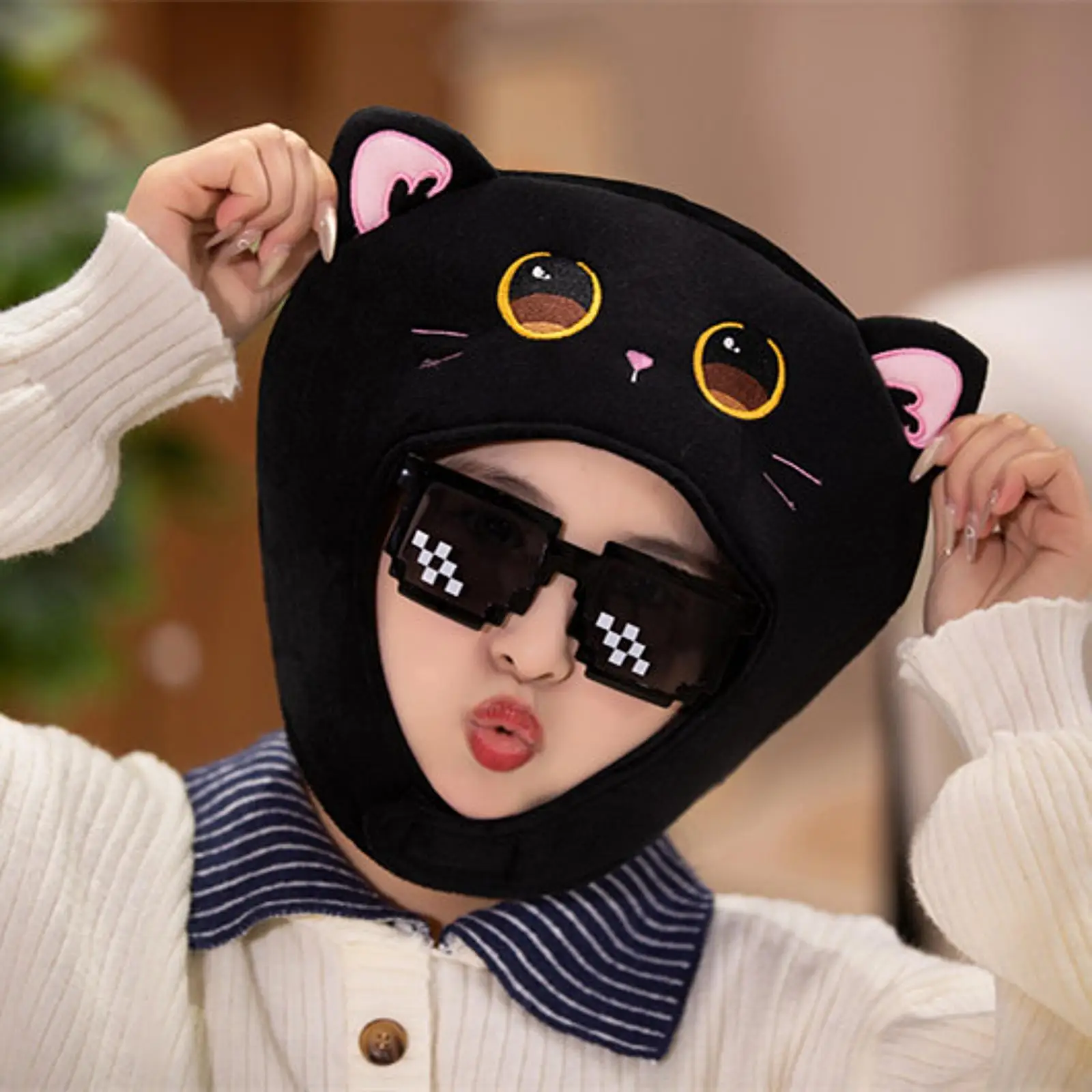 Plush Cat Hat Creative Party Favors Role Playing Soft Plush Headgear Hat for Anniversary Holiday Carnival Halloween Celebration
Plush Cat Hat Creative Party Favors Role Playing Soft Plush Headgear Hat for Anniversary Holiday Carnival Halloween Celebration