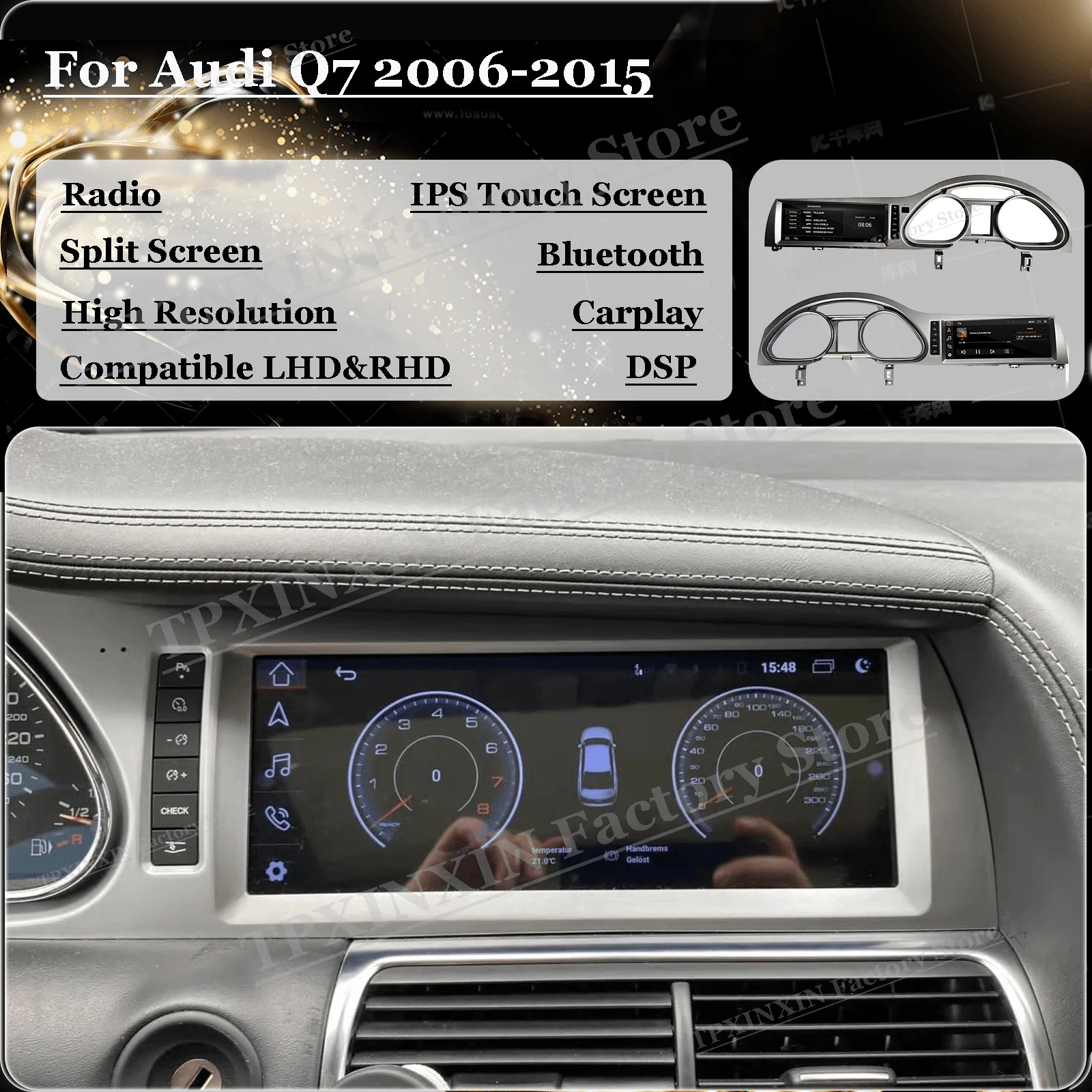 RHD LHD Automotive Multimedia Android 13 Carplay For Audi A6 Q7 2005-2015 GPS Navigation Car Radio Stereo Receiver IPS Head Unit
RHD LHD Automotive Multimedia Android 13 Carplay For Audi A6 Q7 2005-2015 GPS Navigation Car Radio Stereo Receiver IPS Head Unit
